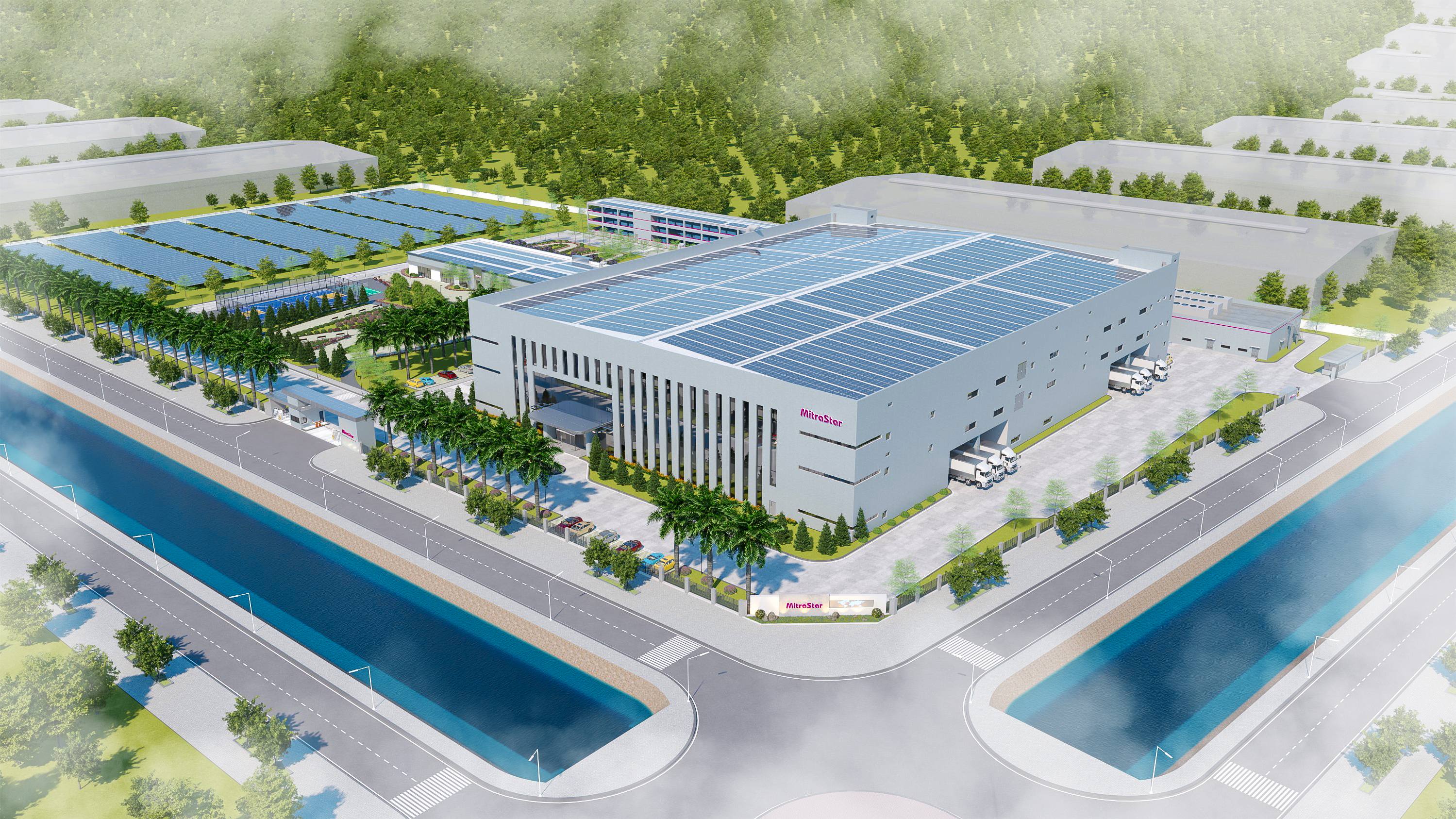 Construction of factories, high-rise buildings, and townhouses